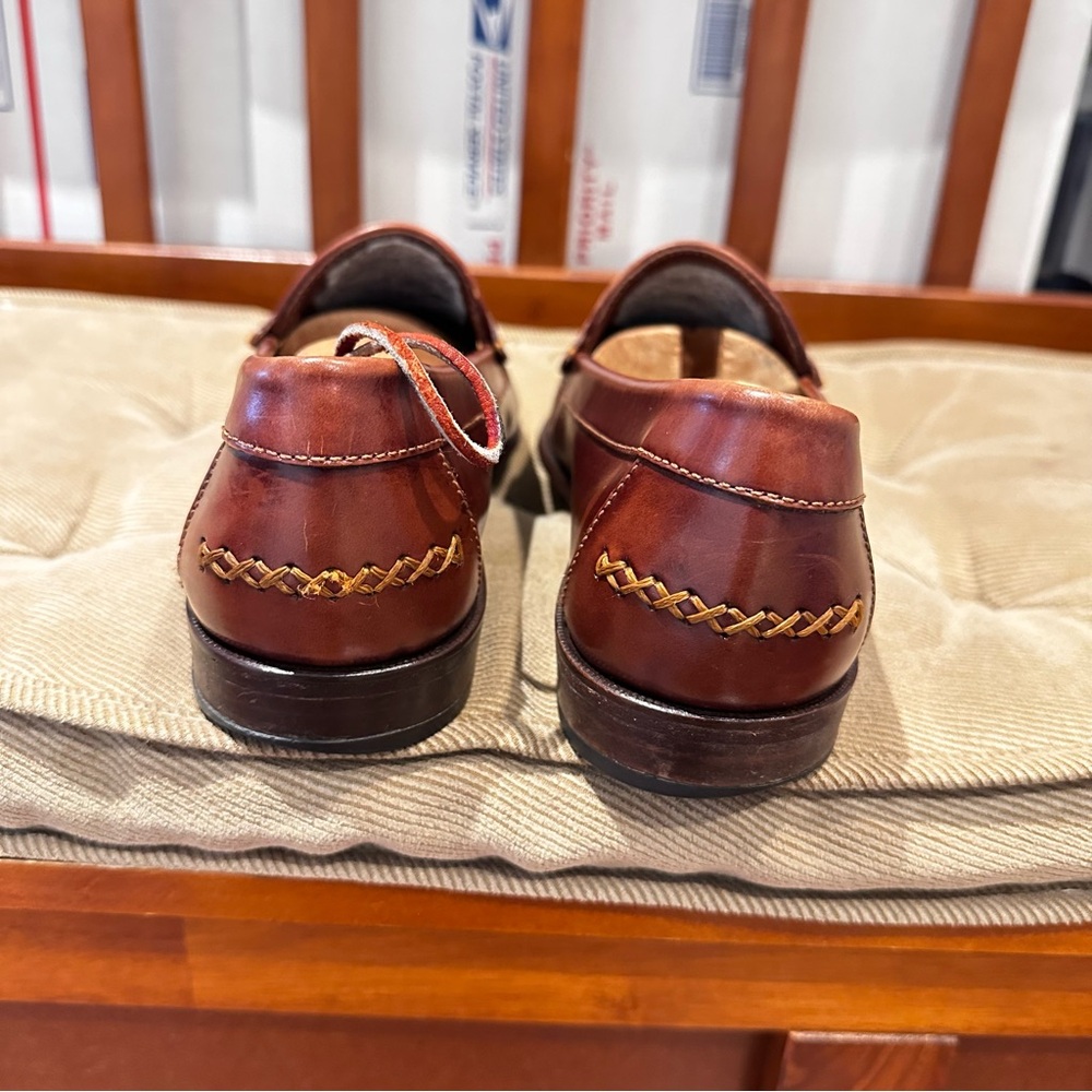 Nordstrom Men's Brown Leather Penny Loafers - Picture 6 of 14